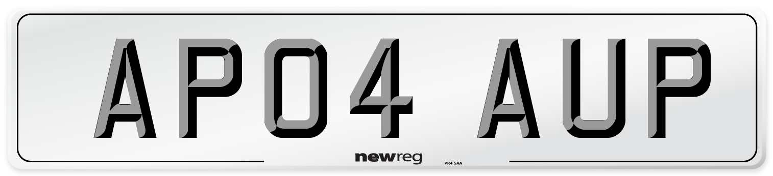 AP04 AUP Number Plate from New Reg